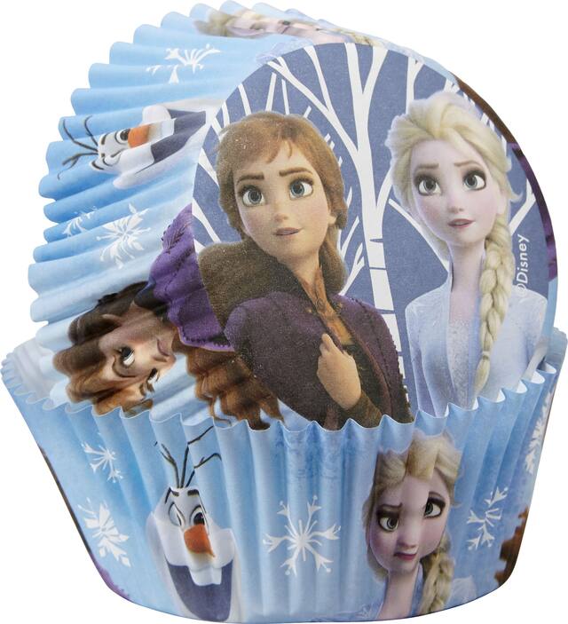 Moules à cuisson Disney La Reine des neiges Elsa/Anna/Olaf, bleu, 2 po, paq. 50, pour fête d'anniversaire Composite_or_Mixed