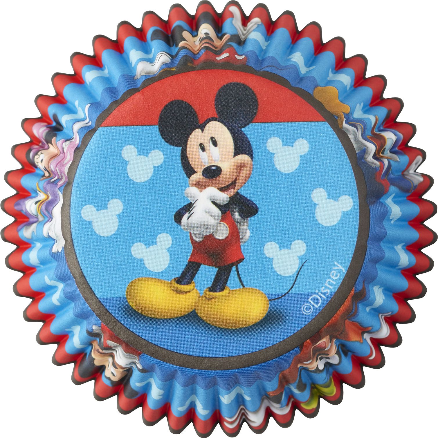 Disney Mickey Mouse Clubhouse Wilton Baking Cups, Blue/Red, 2-in, 50-pk, for Birthday Party Bottom_Flat