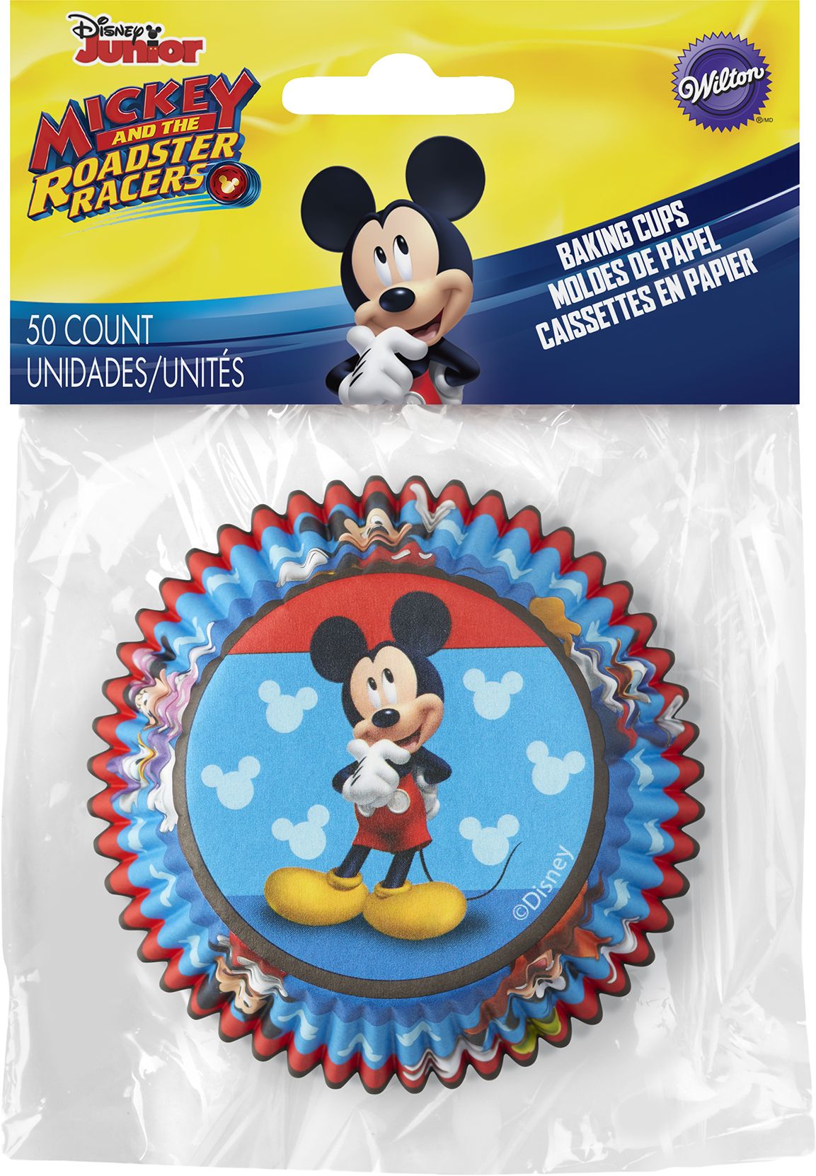 Disney Mickey Mouse Clubhouse Wilton Baking Cups, Blue/Red, 2-in, 50-pk, for Birthday Party Front_Flat