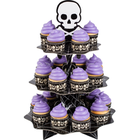 Skull Cupcake Stand Holds 24 Front_Elevated