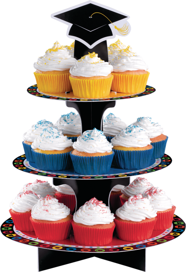 Multicolour Graduation Cupcake Stand Party City