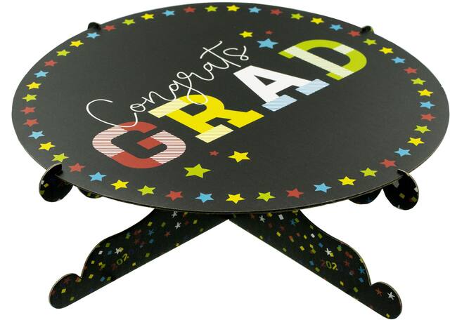 Assiette à gâteau multicolore Congrats 2020 Grad Front_Angled_Right