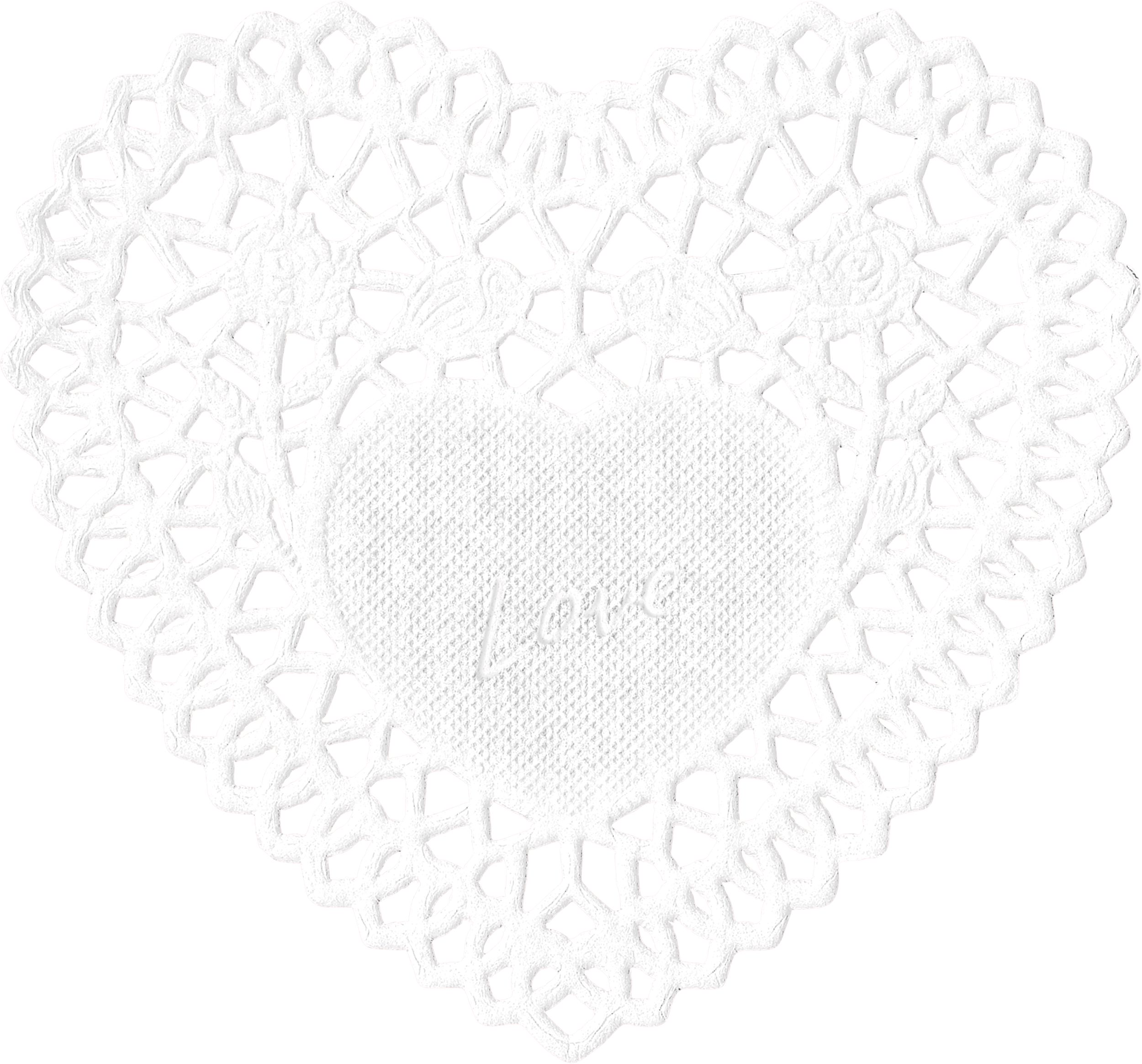 Valentine's Day Heart Doilies, 40-pc Overhead_Flat