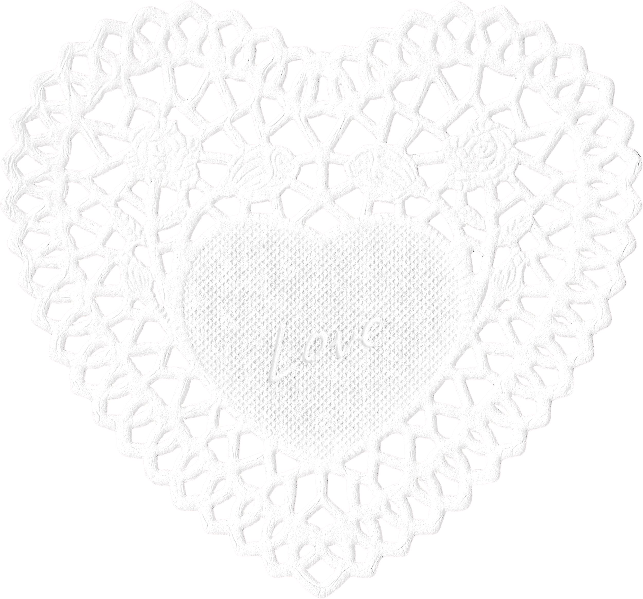 Valentine's Day Heart Doilies, 40-pc Overhead_Flat