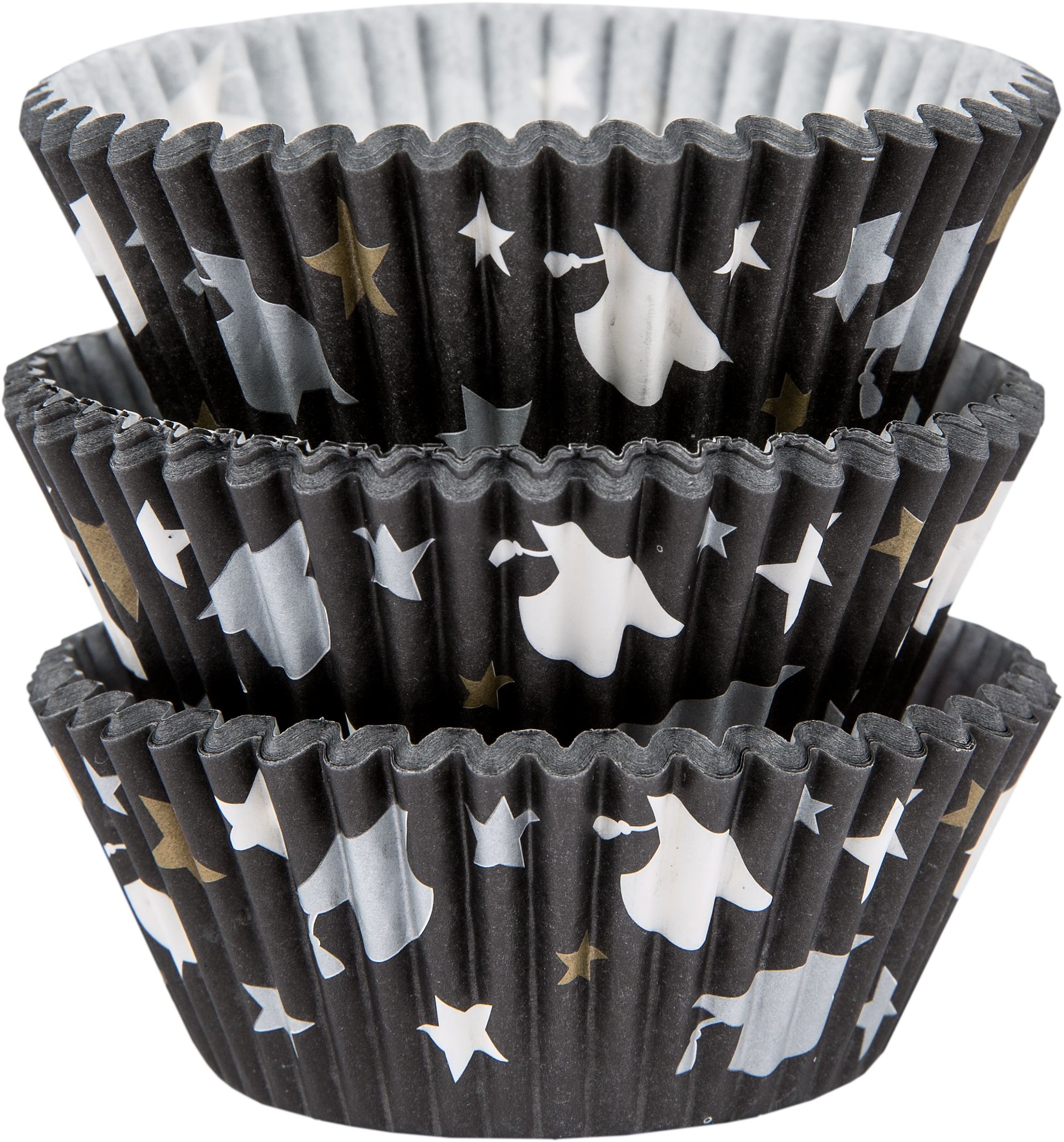 Graduation Baking Cups, Black/Silver/Gold, 75-pk | Party City