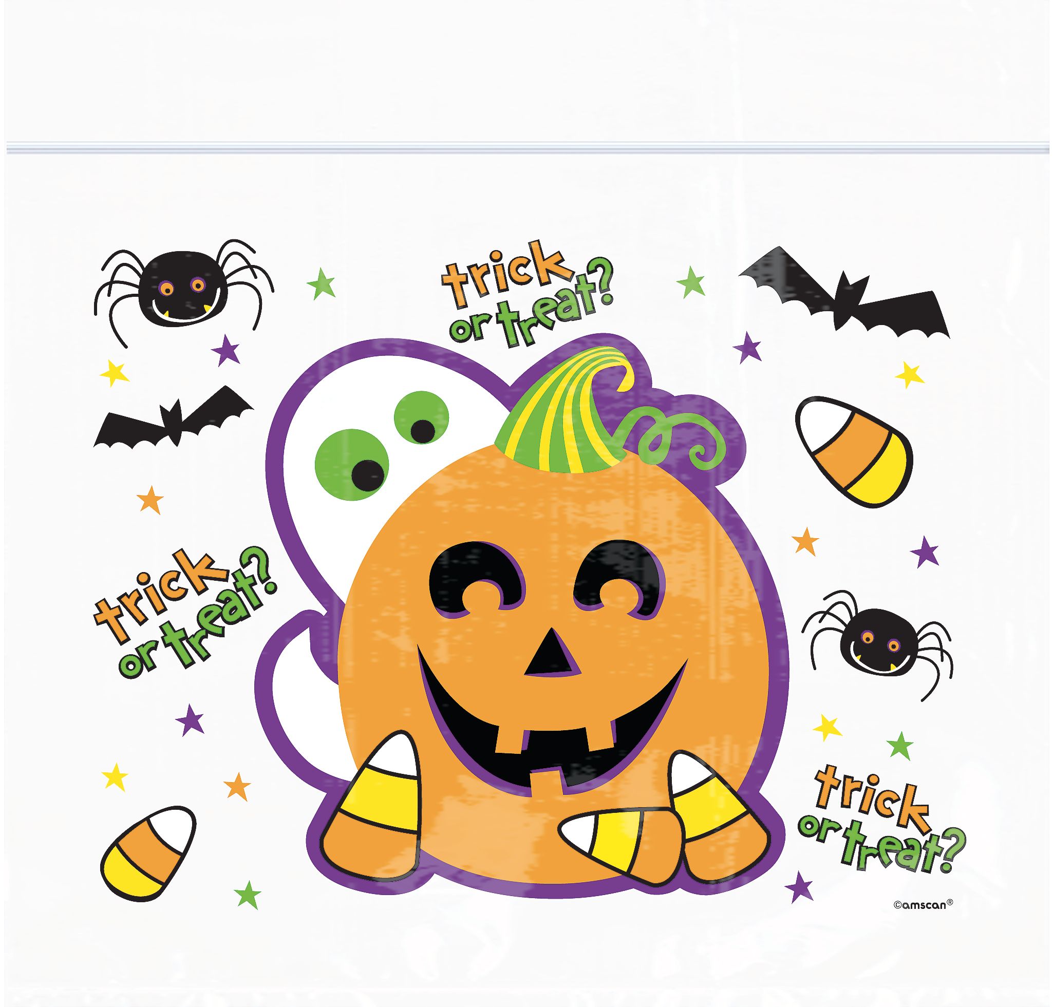 Resealable Cute Halloween Treat Bags, 30-pk Front_Flat