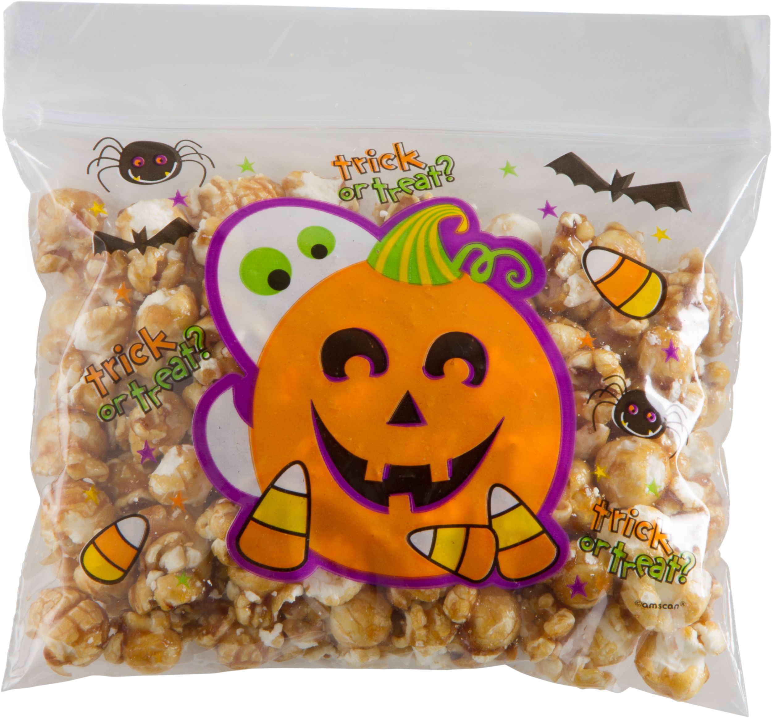 Resealable Cute Halloween Treat Bags, 30-pk Front_Flat