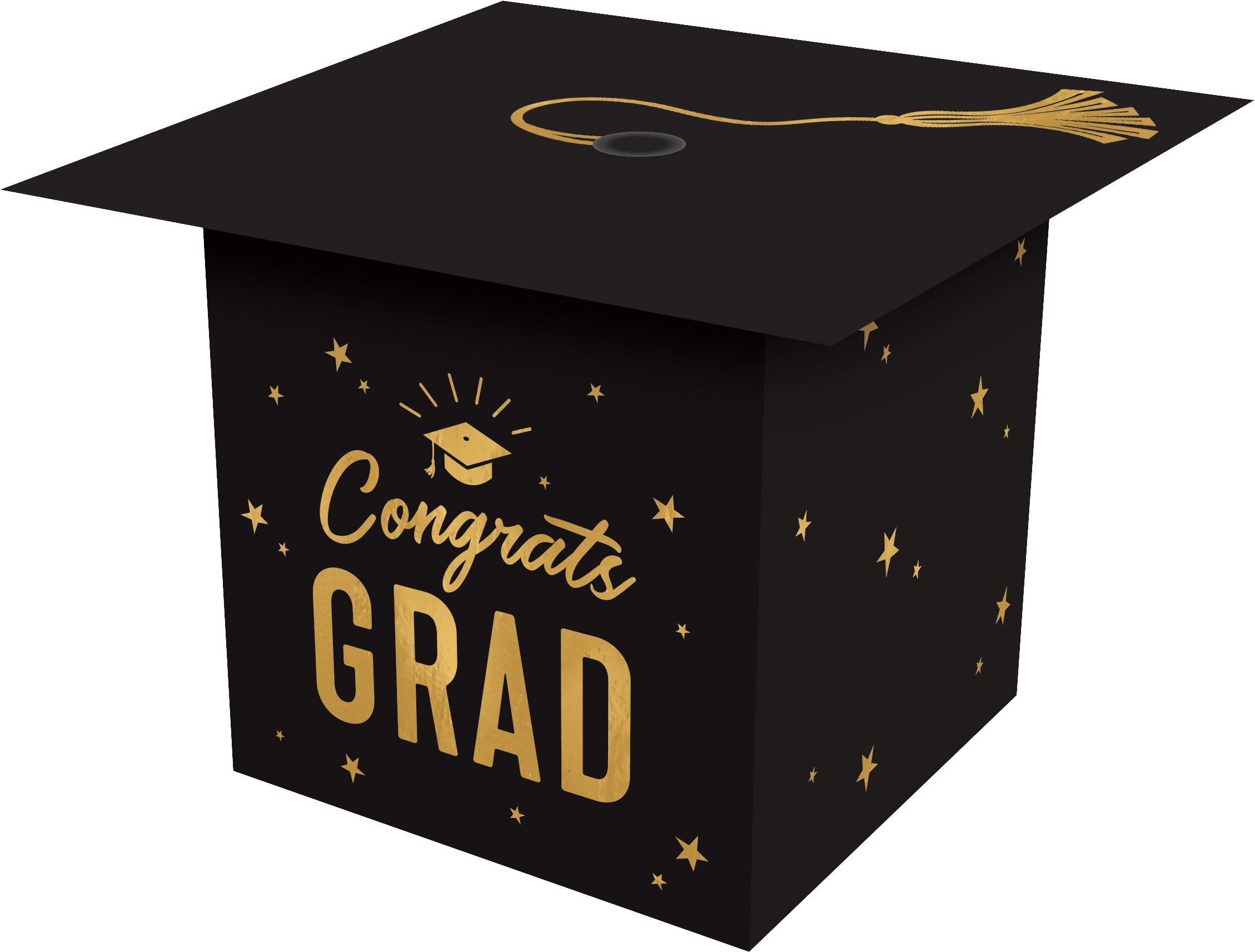Mini Grad Cap Favour Boxes, 6-pk Front_Angled_Left