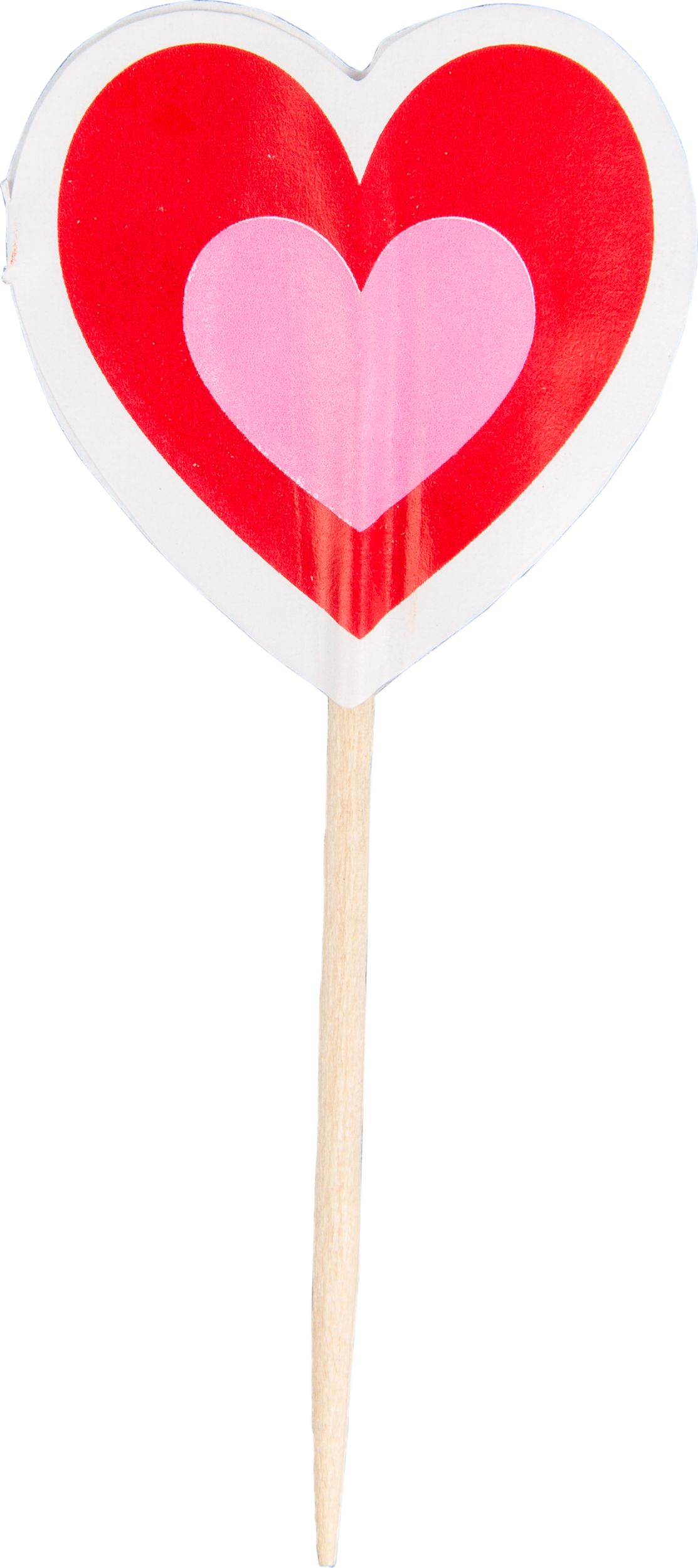 Heart Party Picks for Valentine's Day/Anniversary, Red, 36-pk Front_Flat