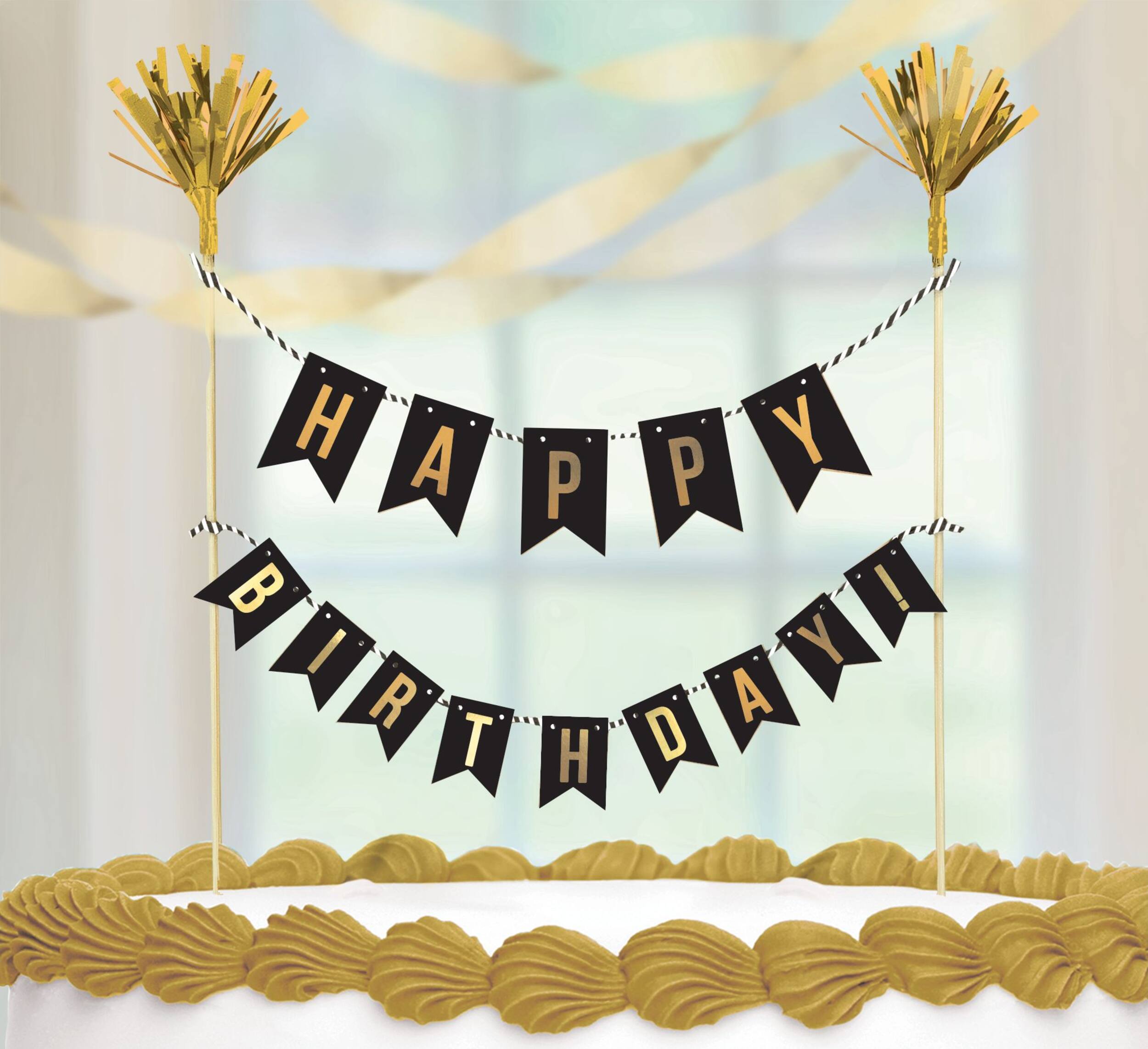 Happy Birthday Banner Cake Topper | Party City