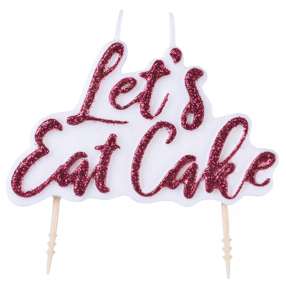 Glitter Let's Eat Cake Birthday Toothpick Candle Canadian Tire