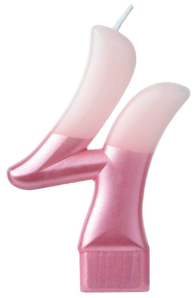 BOUGIE 4, ROSE, 3 PO