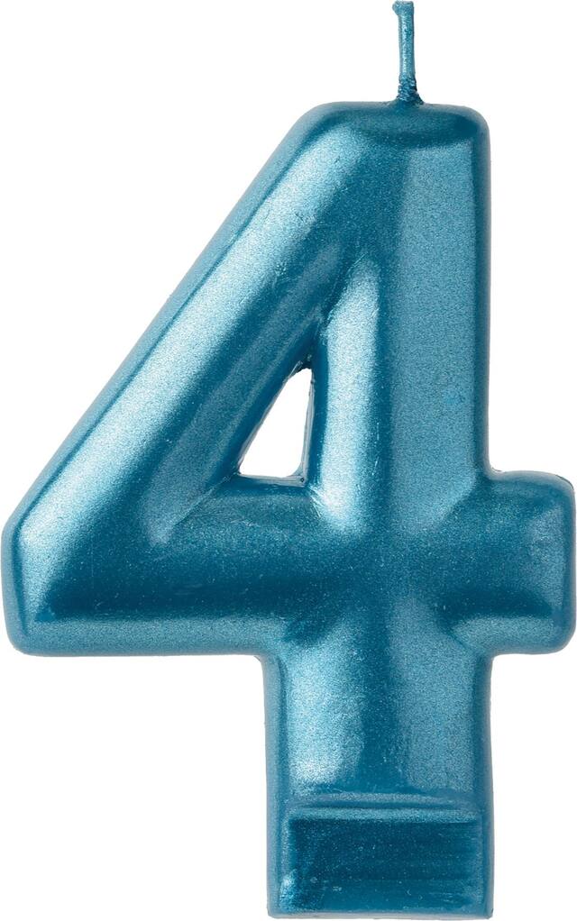 3"CANDLE #4 BLUE