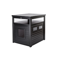 Meuble pour bac à litière pour chats Jumbo LitterLoo New Age Pet, table d'appoint, couleurs variées Front_Three_Fourths_Angled_Left