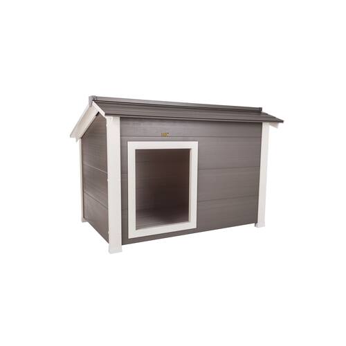 New Age Pet ThermoCore™ Insulated Outdoor ECOFLEX Dog House, Grey, X-Large