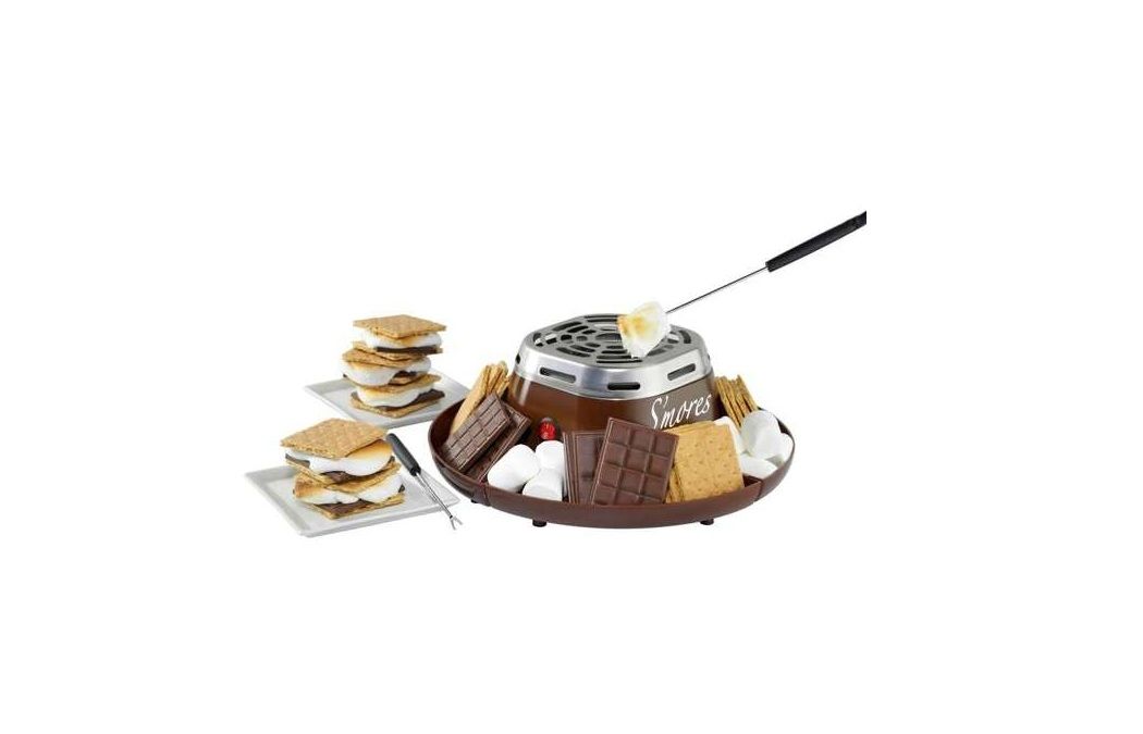 Machine à S'mores Lazy Susan pour l'intérieur de Nostalgia avec plateaux amovibles à 4 compartiments Composite_or_Mixed