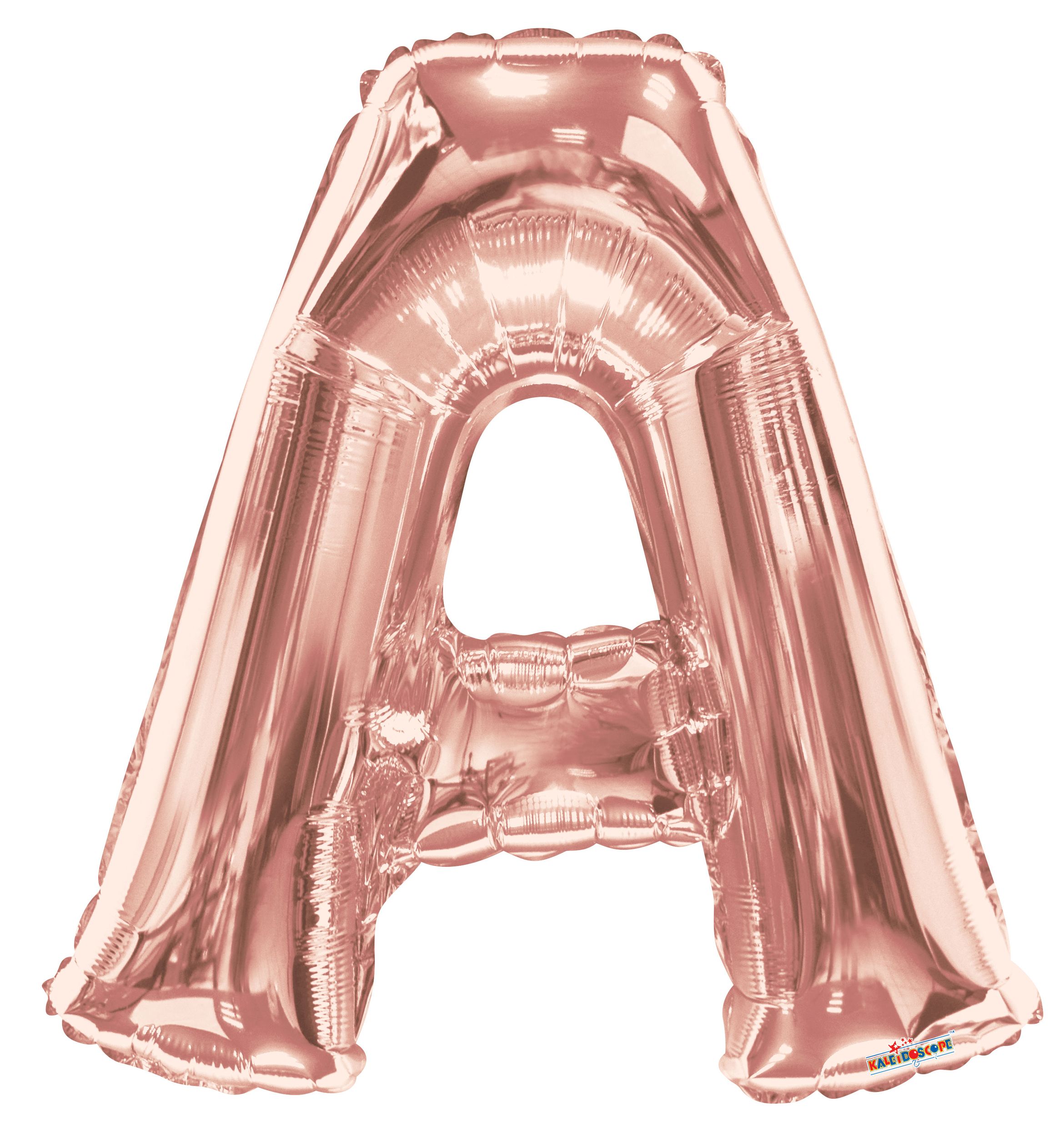 “DAD” Foil Letter Balloon Bouquet, Rose Gold, 3-pk, Helium Inflation & Ribbon Included for Father's Day Front_Flat