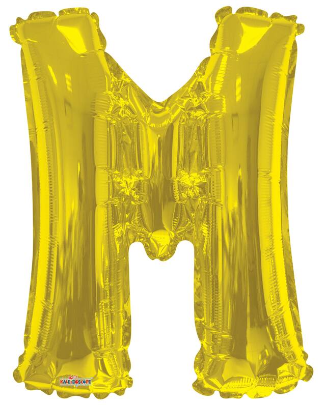 Bouquet de ballons en lettres métalliques «&nbsp;MOM&nbsp;», doré, paq. 3, gonflage à l’hélium et ruban inclus pour la Fête des Mères Front_Flat