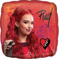 Standard Descendants Foil Balloon, Multi-Coloured, 18-in, Helium Inflation Included for Birthday Party