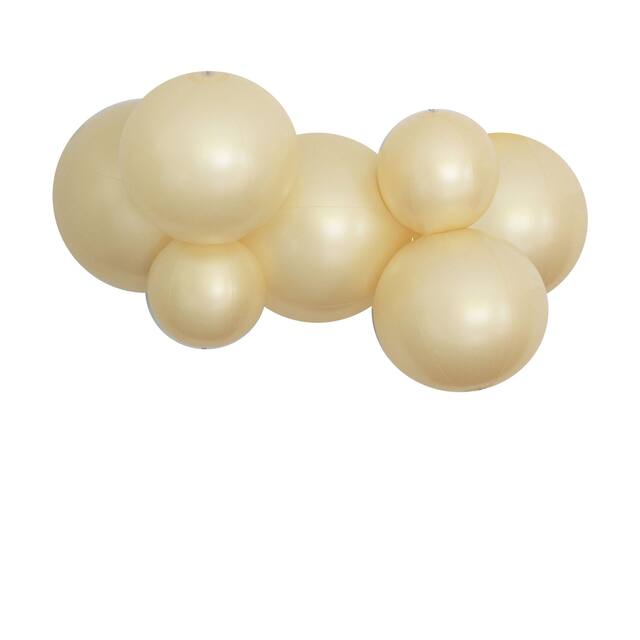 Ballons en PVC gonflables reliés et réutilisables PartyAire, champagne, gonflé à l'air Front_Flat