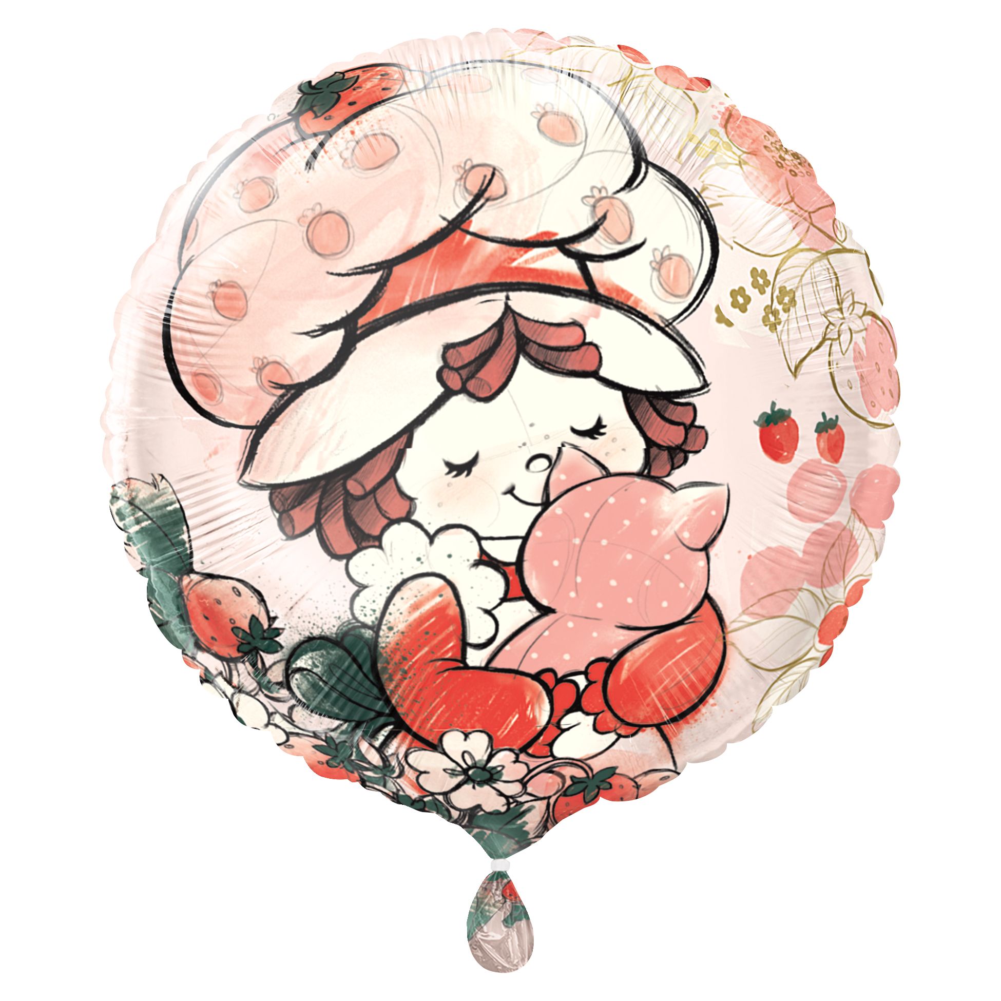 Strawberry Shortcake Standard Foil Balloon, 18-in Front_Flat