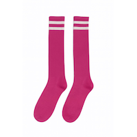 Adult Athletic Knee High Socks, Assorted Colours Striped, One Size, Wearable Costume Accessory for Halloween