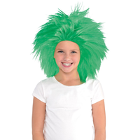 Crazy Rocker Shoulder Length Hair Wig, Assorted Colours, One Size, Wearable Costume Accessory for Halloween Front_Flat