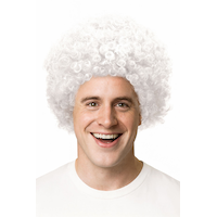 Perruque courte frisée, choix de couleurs, taille unique, accessoire de costume à porter pour l'Halloween Front_Flat