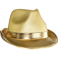 Roaring 20s Fabric Fedora Hat, Assorted Colours, One Size, Wearable Costume Accessory for Halloween Front_Angled_Right