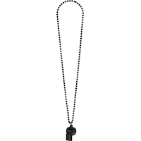 Collier à perles avec sifflet, choix de couleurs, 36 po, accessoire de costume à porter pour l'Halloween et les sports
