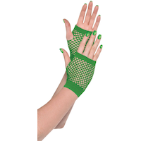 Adult Fingerless Fishnet Glovelettes, Assorted Colours, One Size, Wearable Costume Accessory for Halloween Composite_or_Mixed