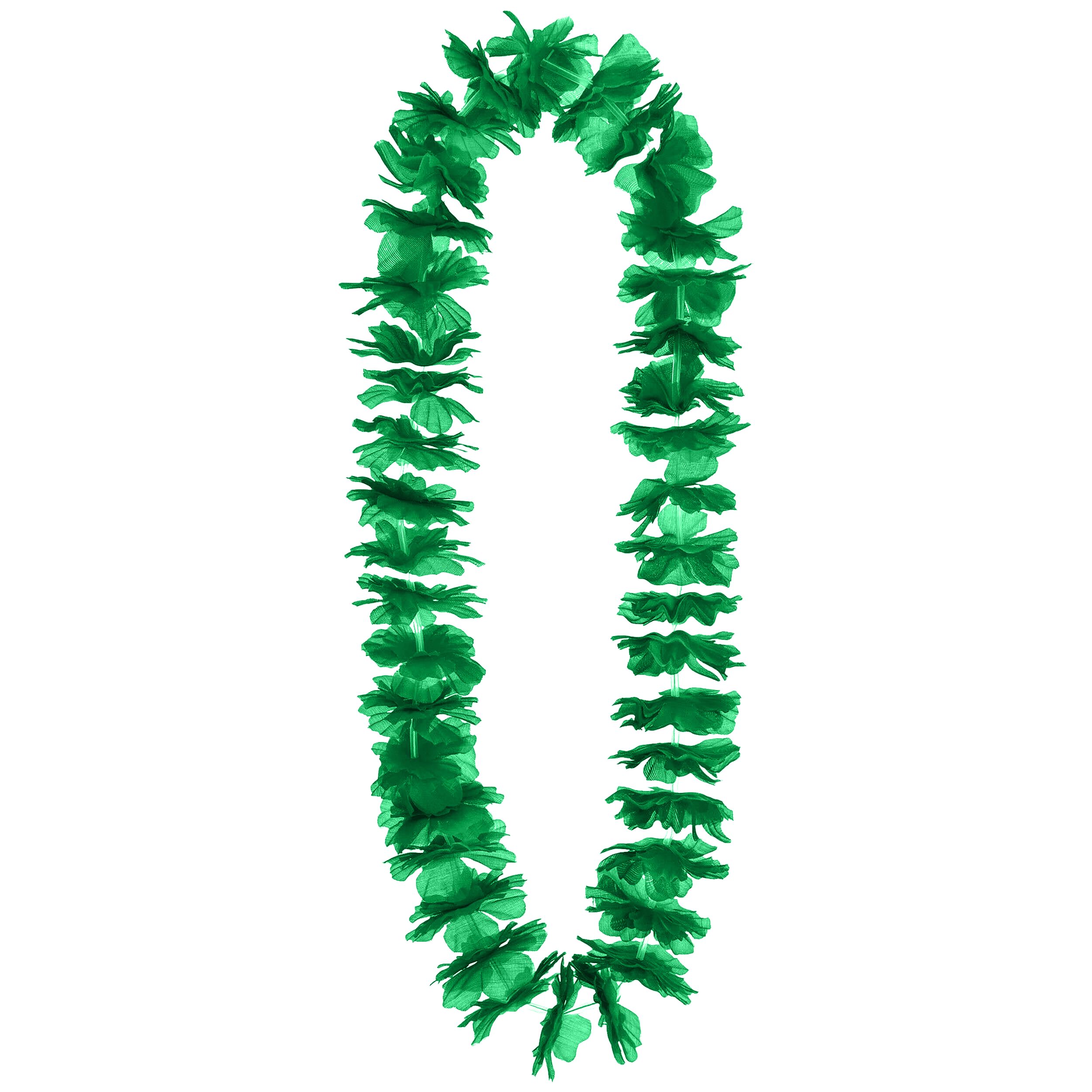 Collier lei, vert festif, 40 po Front_Flat
