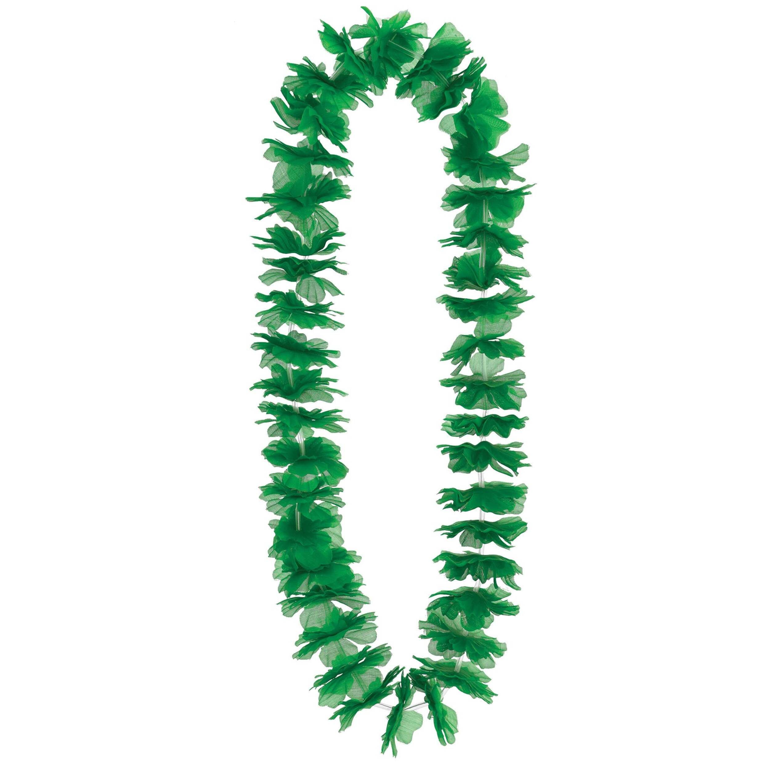 Collier lei, vert festif, 40 po Front_Flat