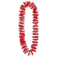 Collier lei, rouge, 40 po Front_Flat