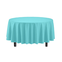 Nappe ronde réutilisable en plastique, couleurs variées, 84 po, pour Noël/Action de grâces/réveillon/fête d'anniversaire Front_Elevated