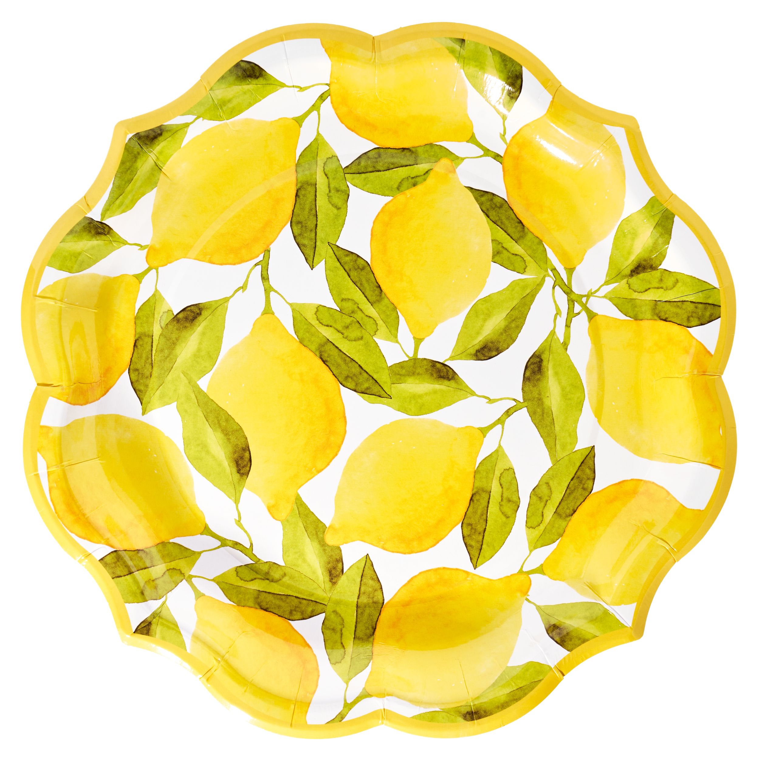 Assiettes à dîner Sophistiplate Lemons, paq.&nbsp;8 Overhead_Flat