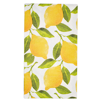 Sophistiplate Lemons Rectangle Paper Disposable Guest Towel Napkins, Yellow, 8-in, 20-pk, 3-ply, for Bridal Shower/Brunch/Mother's Day/Easter Front_Flat