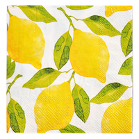 Serviettes à cocktails 2&nbsp;épaisseurs Sophistiplate Lemons, paq. 16 Front_Flat
