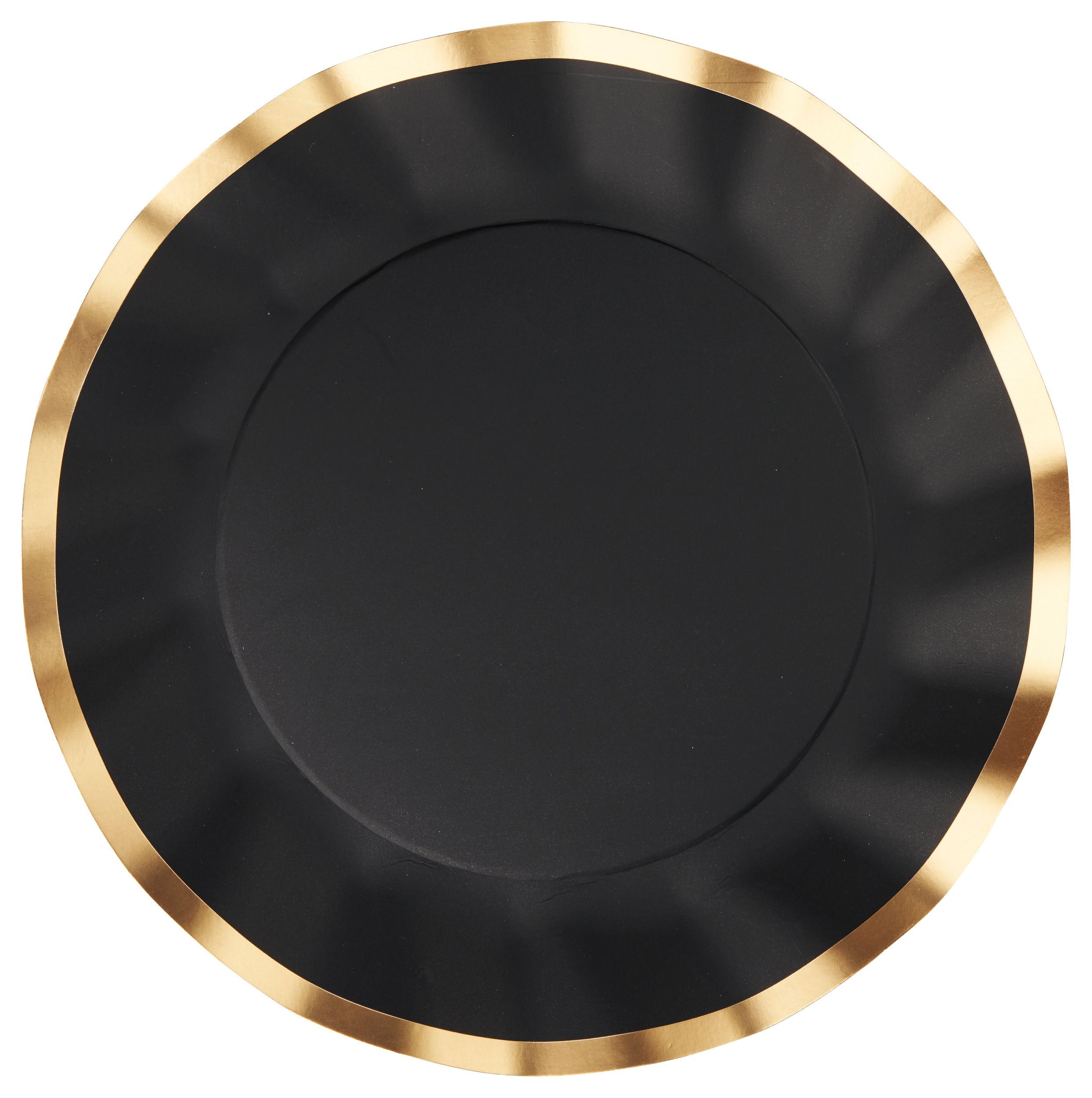 Assiettes à dîner Sophistiplate Solid Black, paq.&nbsp;8 Overhead_Flat