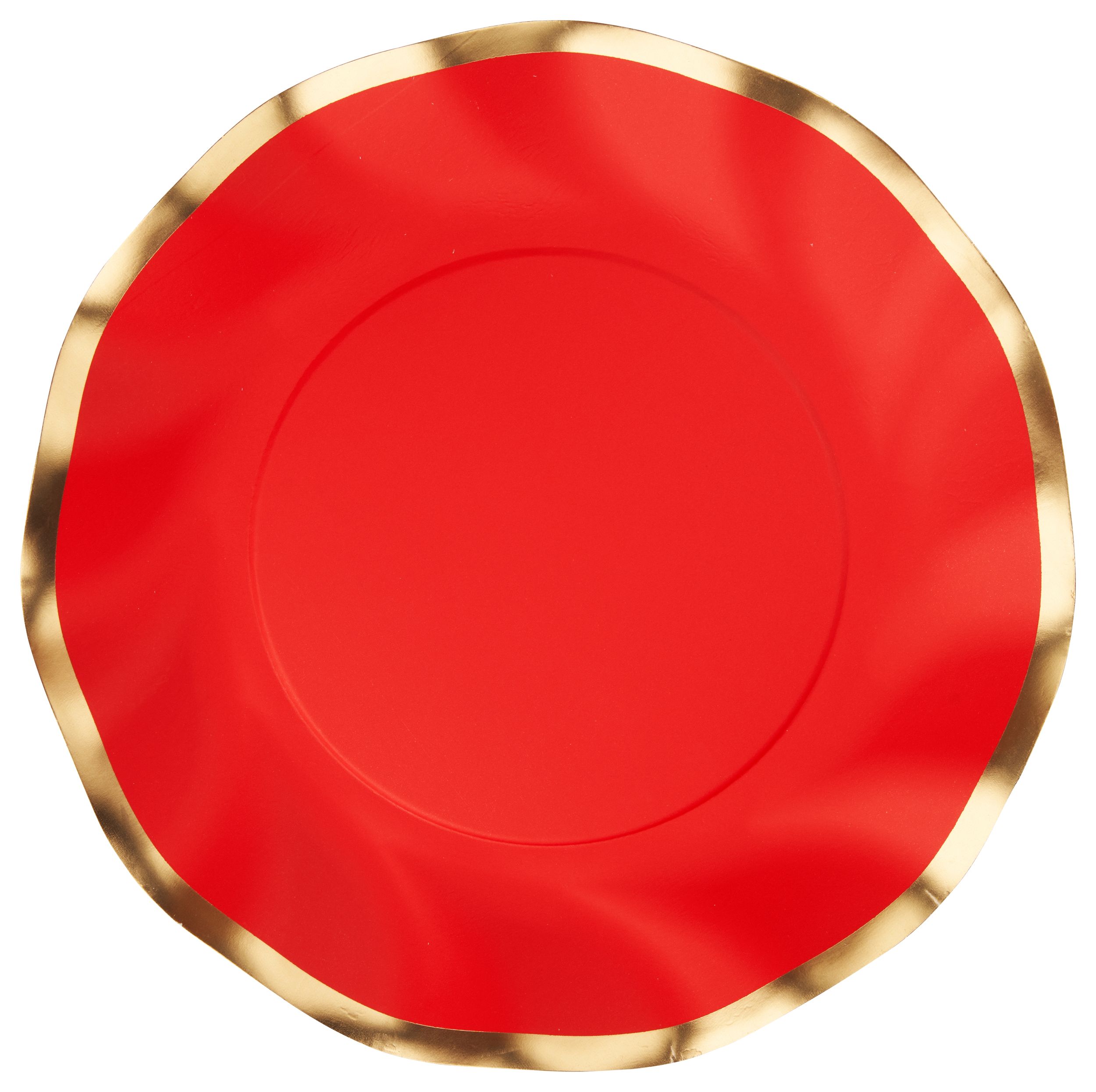 Assiettes à salade Sophistiplate Solid Red, paq.&nbsp;8 Overhead_Flat