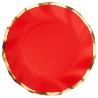 Assiettes à salade Sophistiplate Solid Red, paq.&nbsp;8 Overhead_Flat