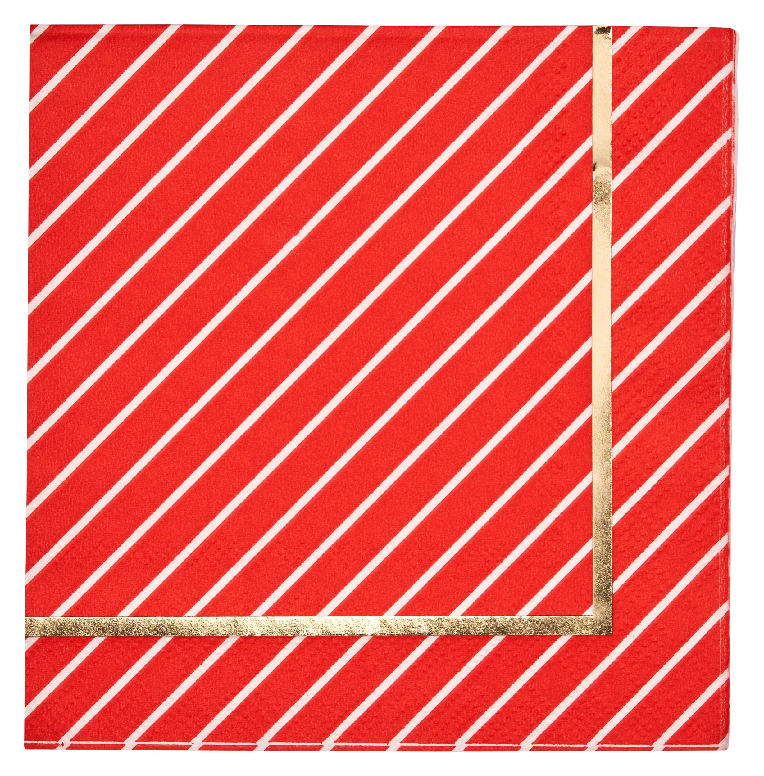 Serviettes à cocktails 3&nbsp;épaisseurs Sophistiplate Solid Red, paq. 20 Overhead_Flat