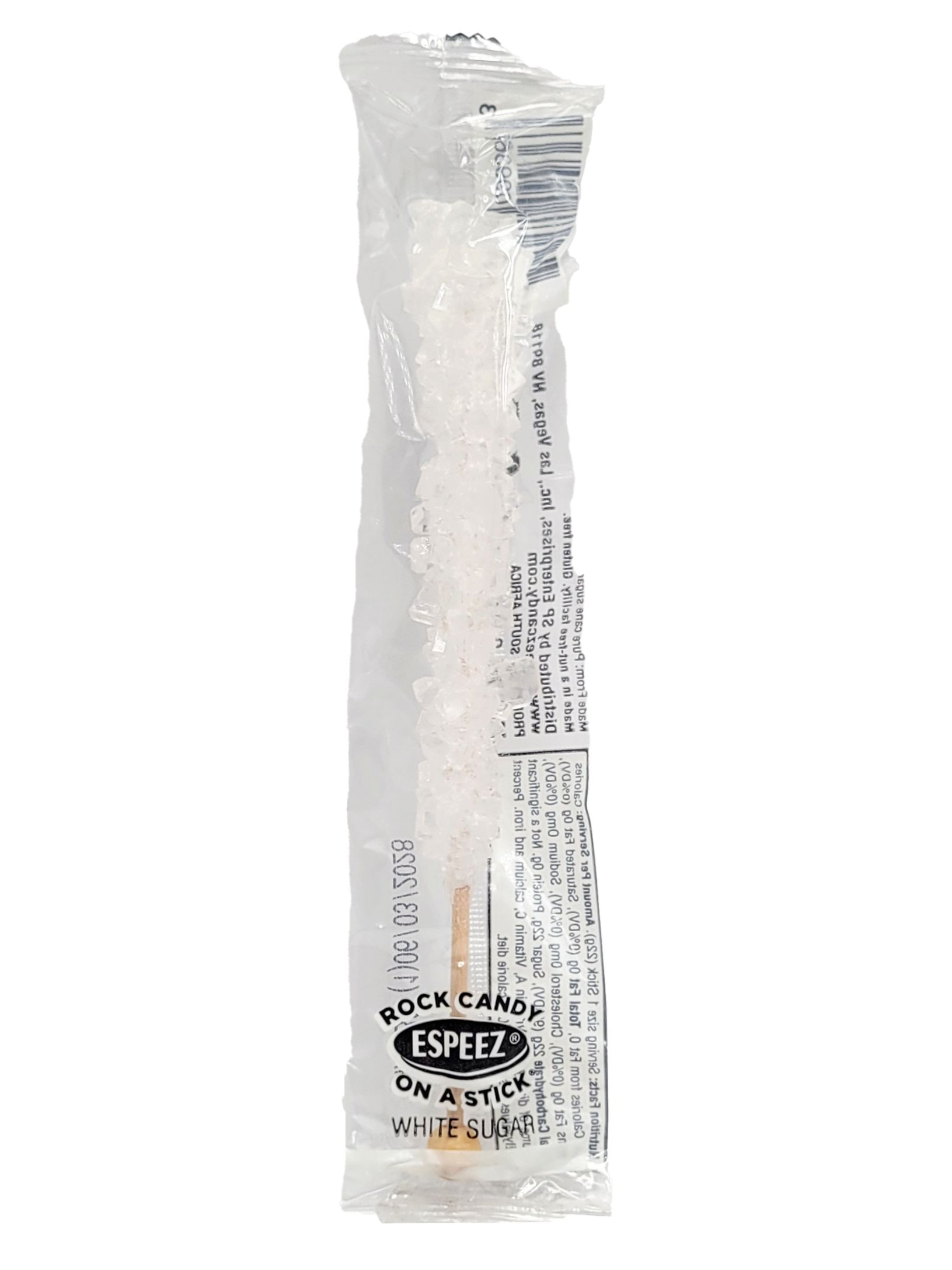 Rock Candy Crystal Stick, Sugar Flavoured, White, 8-pk, Hard Candy, for Birthday/Party Favour Candy Front_Flat