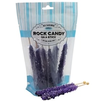 Rock Candy Crystal Stick, Sugar Flavoured, Purple, 8-pk, Hard Candy, for Birthday/Party Favour Candy Composite_or_Mixed