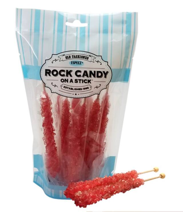 Rock Candy Crystal Stick, Strawberry, Red, 8-pk, Hard Candy, for Birthday/Party Favour, Strawberry Rock Candy Composite_or_Mixed