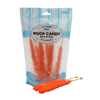 Rock Candy Crystal Stick, Orange, 8-pk, Hard Candy, for Birthday/Party Favour, Orange Rock Candy Composite_or_Mixed
