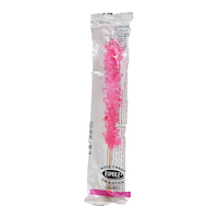Rock Candy Crystal Stick, Cherry, Pink, Hard Candy, for Gender Reveal/Birthday/Party Favour Candy Front_Flat