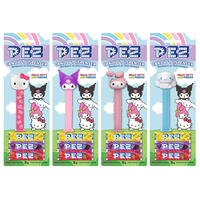 Hello Kitty PEZ Dispenser, Lemon, Multi-Coloured, 16-g, Fruit Flavoured Hard Candy, for Birthday/Party Favour