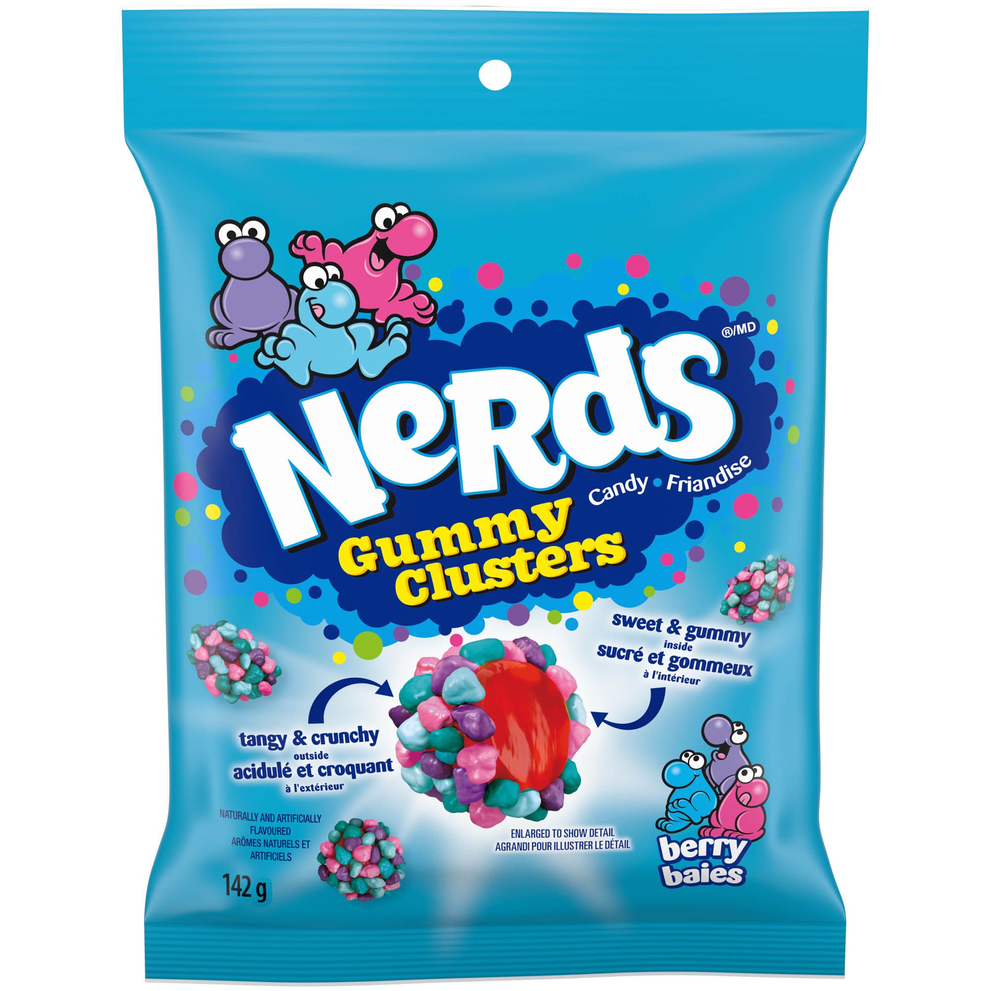 Bonbons Nerds Gummy Clusters, baies, 142 g Front_Flat