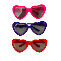 Wearable Glasses, Multi-Coloured, One Size, 12-pk, for Birthday Party/Halloween
